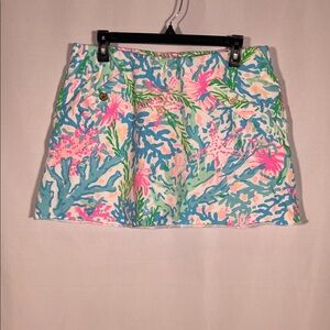 LILLY PULITZER WOMENS MADISON FLORAL MINI SKIRT LARGE